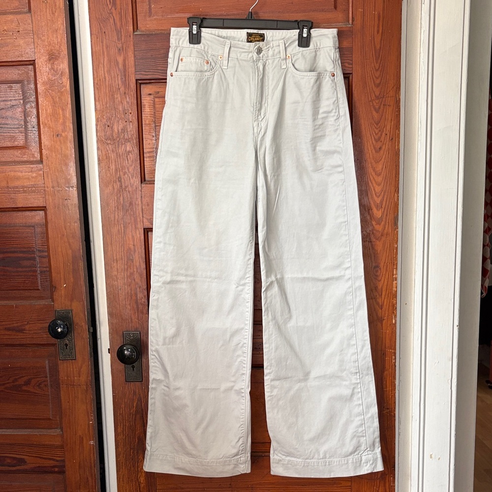 Civilianaire 5-Pocket High Rise Wide Twill Pants Soft Coin size 29